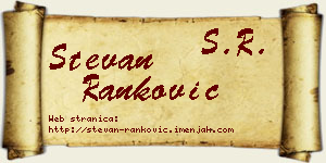 Stevan Ranković vizit kartica